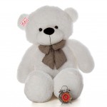 Lifesize 6 Feet White Bow Teddy Bear Soft Toy 180 cm